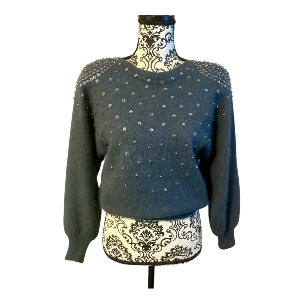 CASHMERE And WOOL Stone Embellished Sweater
